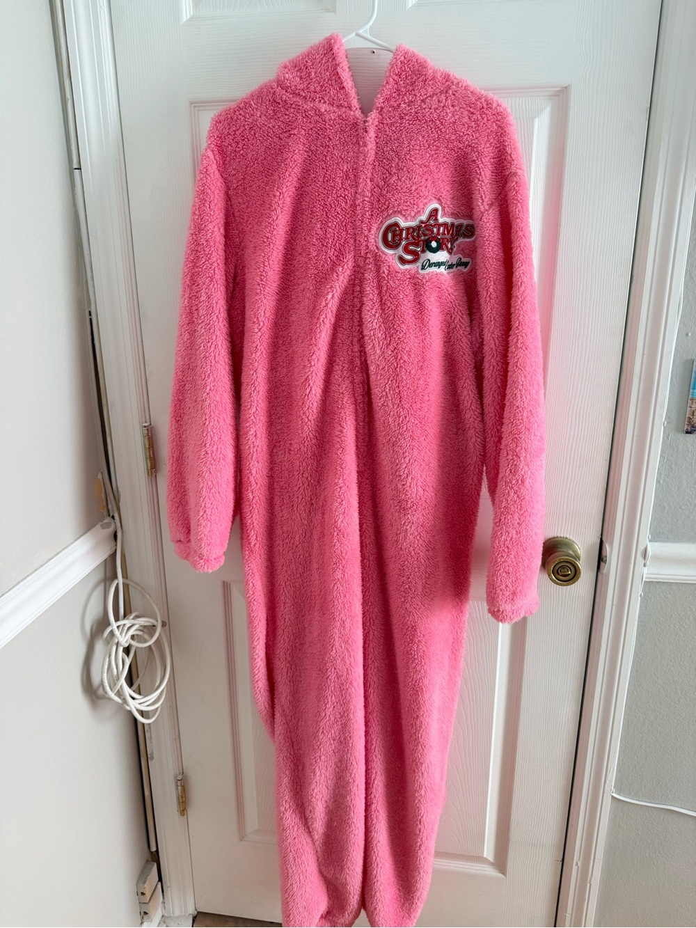 Adult Plush Hooded Pink Onesie- A Christmas Story Rabbit